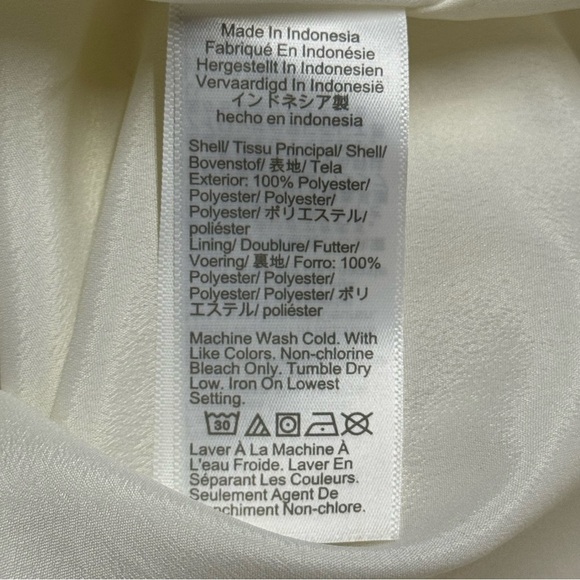 J. Crew Clip Dot V-neck Ruffle Top Blouse Ivory White Large - Picture 5 of 6